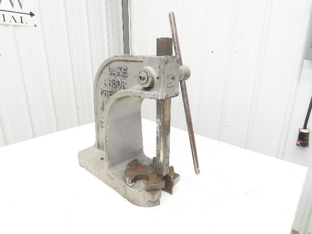 Dake Model No 1 Bench Top Arbor Press 3 Ton 7" Throat 11.5" Stroke