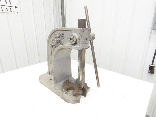 Dake Model No 1 Bench Top Arbor Press 3 Ton 7" Throat 11.5" Stroke