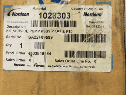 Nordson 1028303 ProBlue Hot Melt Adhesive Glue Pump 15:1 Ratio P4, P7, P10