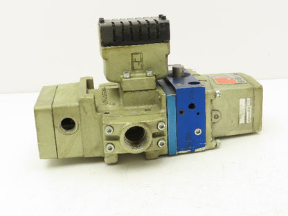 Ross Controls 3573A6152 Pneumatic Double Valve L-G Monitor 120V Solenoid