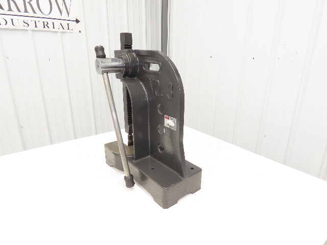 Dayton No 3 Bench Top Arbor Press 3 Ton 6" Throat 12" Stroke 3Z949J