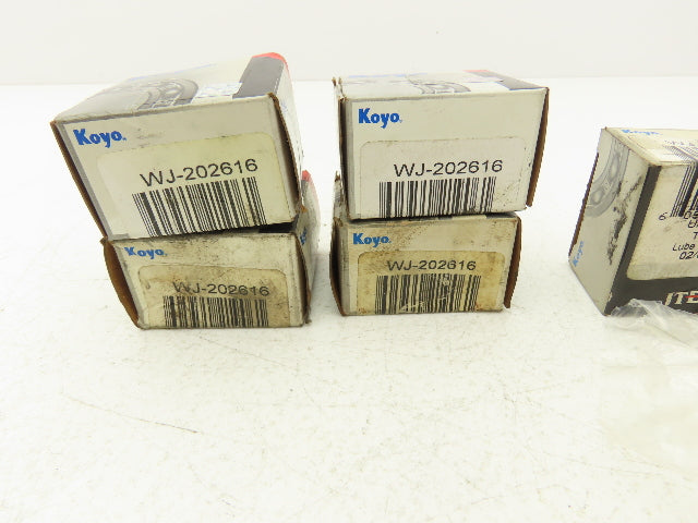 Koyo WJ-202616 Needle Roller Bearing 1.25" Bore x 1.625" OD x 1" Width Lot of 5