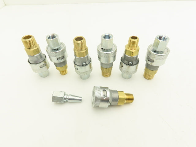 Schrader Bellows Quick Twist Connect Airline Male Fittings Mixed Lot Of 7