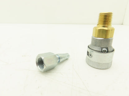 Schrader Bellows Quick Twist Connect Airline Male Fittings Mixed Lot Of 7