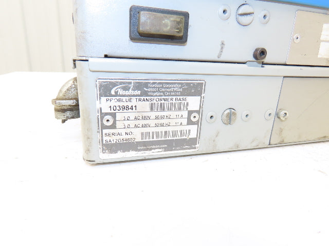 Nordson ProBlue 10 Hot Melt Glue Machine 480VAC 3Ph w/1039841 Transformer Base