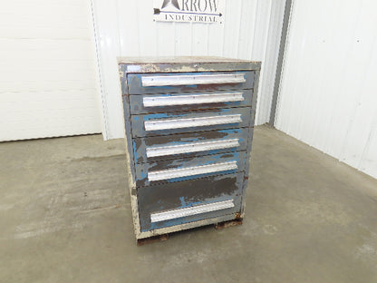 Lyon MSS II Tool Cabinet Chest 6 Drawer 28x30x44" Gray Lista Stanley Vidmar