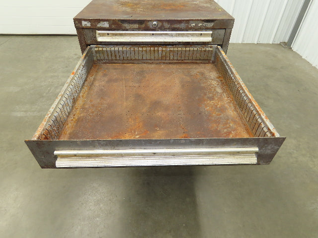 Stanley Vidmar Tool Cabinet 5 Drawer 28x30x33" Rusty Lista Lyon Rough
