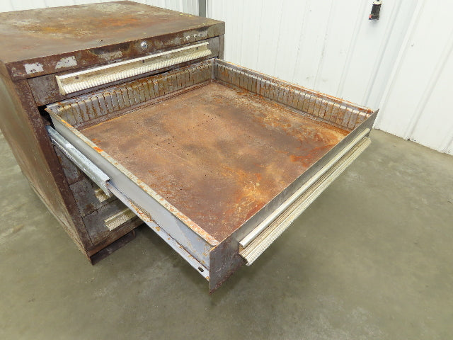 Stanley Vidmar Tool Cabinet 5 Drawer 28x30x33" Rusty Lista Lyon Rough