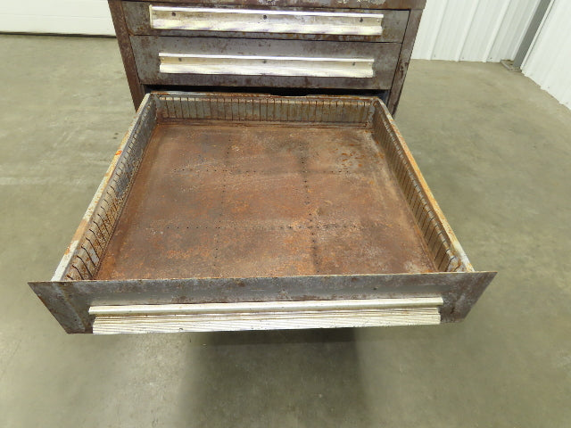 Stanley Vidmar Tool Cabinet 5 Drawer 28x30x33" Rusty Lista Lyon Rough