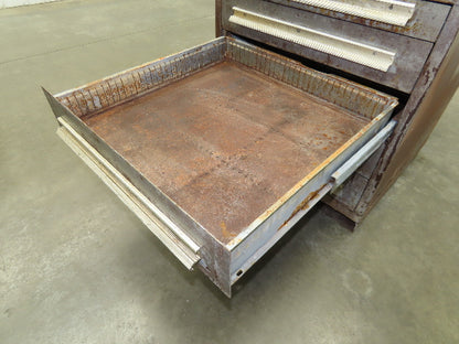 Stanley Vidmar Tool Cabinet 5 Drawer 28x30x33" Rusty Lista Lyon Rough