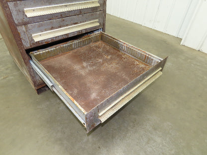 Stanley Vidmar Tool Cabinet 5 Drawer 28x30x33" Rusty Lista Lyon Rough