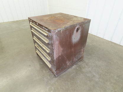 Stanley Vidmar Tool Cabinet 5 Drawer 28x30x33" Rusty Lista Lyon Rough