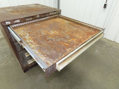 Stanley Vidmar Tool Cabinet 5 Drawer 28x30x33" Rusty Lista Lyon Rough