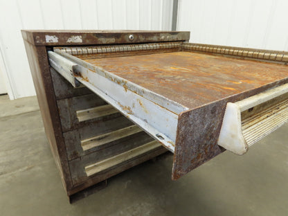Stanley Vidmar Tool Cabinet 5 Drawer 28x30x33" Rusty Lista Lyon Rough