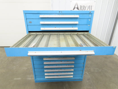 Nu-Era Modular Tool Storage Cabinet 14 Drawer 45x28x61" Stanley Vidmar Lista