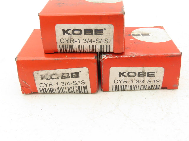 KOBE CYR-1 3/4-S/IS Flat Yoke Cam Follower Roller Bearing 1-3/4"x 1"W  Lot of 4