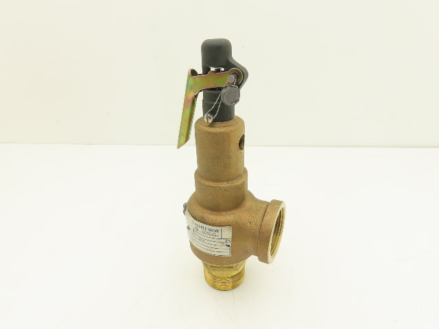 Kunkle 6010FFM01-LM Pressure Relief Safety Valve 1-1/4" Male NPT Set 20psi Brass