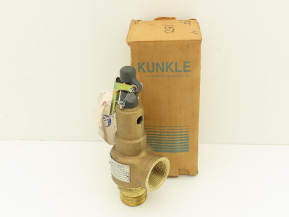 Kunkle 6010FFM01-LM Pressure Relief Safety Valve 1-1/4" Male NPT Set 20psi Brass