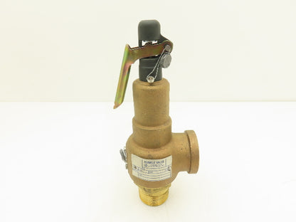 Kunkle 6010FFM01-LM Pressure Relief Safety Valve 1-1/4" Male NPT Set 20psi Brass