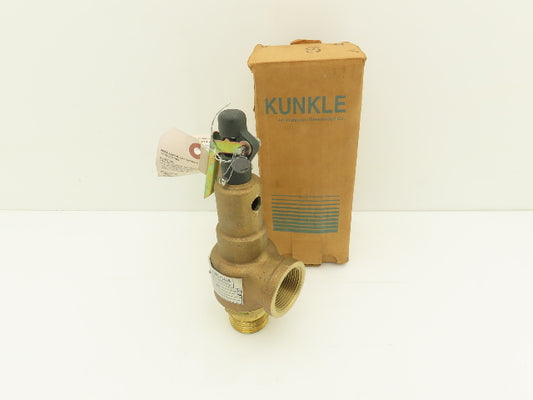 Kunkle 6010FFM01-LM Pressure Relief Safety Valve 1-1/4" Male NPT Set 20psi Brass