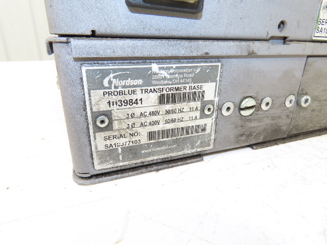 Nordson ProBlue 10 Hot Melt Glue Machine 480VAC 3Ph w/1039841 Transformer Base