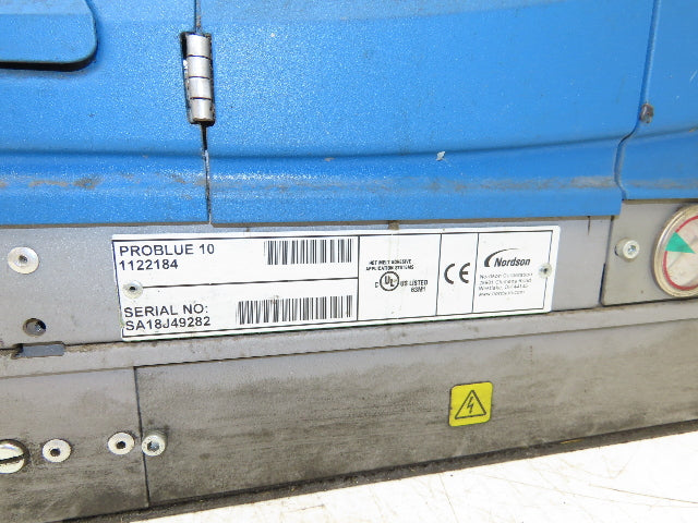 Nordson ProBlue 10 Hot Melt Glue Machine 480VAC 3Ph w/1039841 Transformer Base