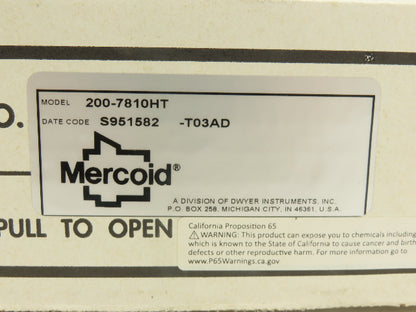 Mercoid Control 200-7810HT Differential Pressure Switch Module