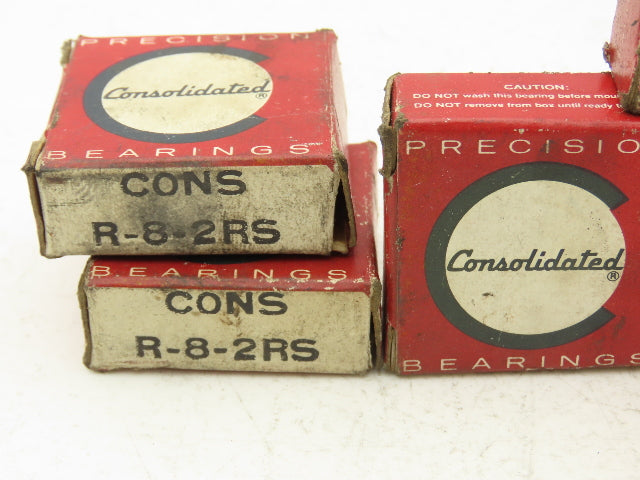 Consolidated  R-8-2RS Ball Bearing Sealed .5" ID x 1.125" OD x .312 W Lot of 8