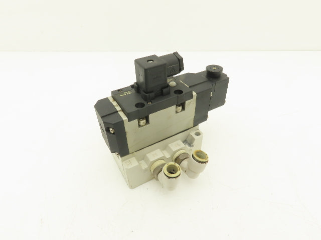 SMC VS7-8-FG-S-3Z-Q Pneumatic Air Solenoid Valve 24VDC With Manifold Block