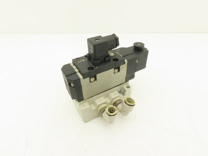 SMC VS7-8-FG-S-3Z-Q Pneumatic Air Solenoid Valve 24VDC With Manifold Block