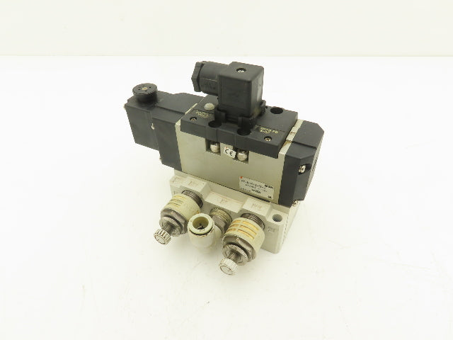 SMC VS7-8-FG-S-3Z-Q Pneumatic Air Solenoid Valve 24VDC With Manifold Block