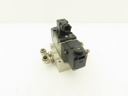 SMC VS7-8-FG-S-3Z-Q Pneumatic Air Solenoid Valve 24VDC With Manifold Block
