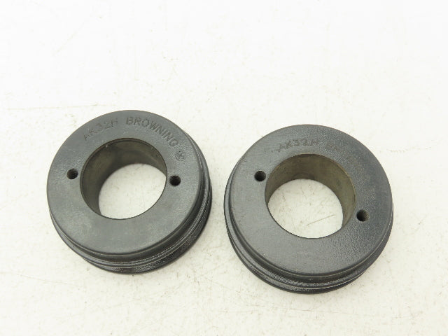 Browning AK32H V-Belt Pulley 4L/A Belt Section Single Groove 3.25" OD Lot of 2