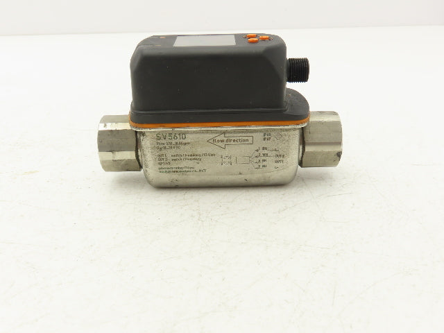 IFM SV5610 Vortex Flowmeter with Digital Display 1/2"FNPT 18-30VDC 32-634GPH