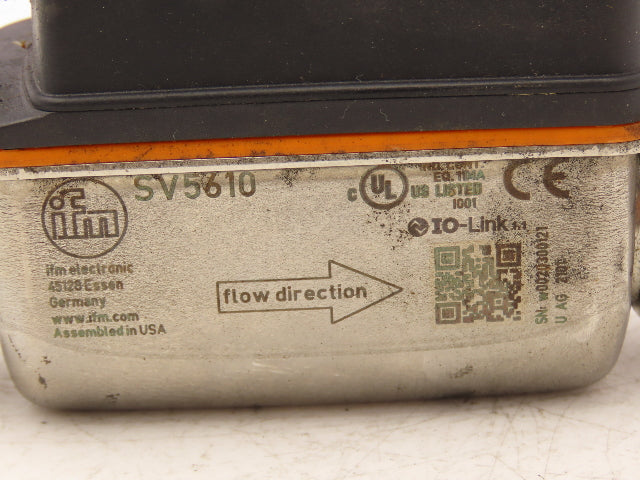 IFM SV5610 Vortex Flowmeter with Digital Display 1/2"FNPT 18-30VDC 32-634GPH