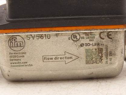 IFM SV5610 Vortex Flowmeter with Digital Display 1/2"FNPT 18-30VDC 32-634GPH