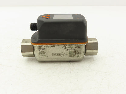 IFM SV5610 Vortex Flowmeter with Digital Display 1/2"FNPT 18-30VDC 32-634GPH