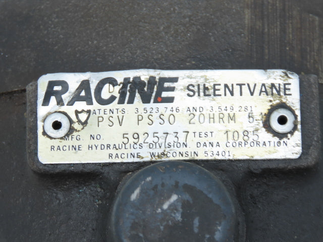 Racine PSV PSS0 20HRM 51 Silent Vane Hydraulic Pump 15.2 GPM 2000 PSI
