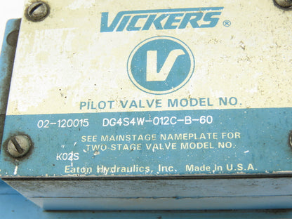 Vickers DG4S4W-012C-B-60 Hydraulic Directional Control Solenoid Valve 120V