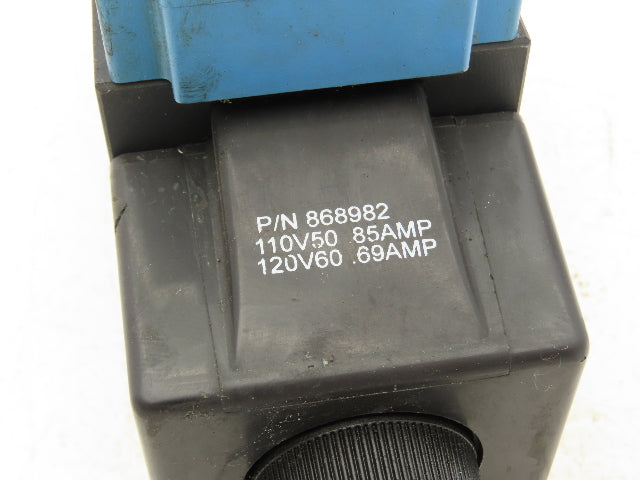 Vickers DG4S4W-012C-B-60 Hydraulic Directional Control Solenoid Valve 120V Black