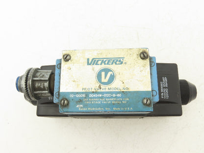Vickers DG4S4W-012C-B-60 Hydraulic Directional Control Solenoid Valve 120V Black