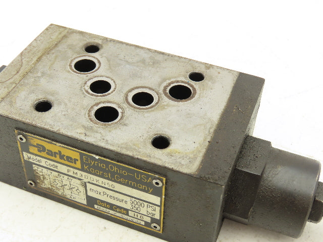 Parker FM3DDKN50 Hydraulic Flow Control Throttle Check Valve 5000 PSI
