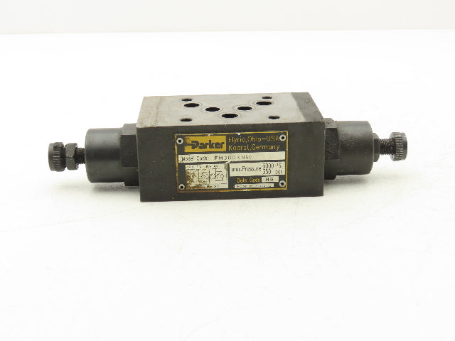 Parker FM3DDKN50 Hydraulic Flow Control Throttle Check Valve 5000 PSI