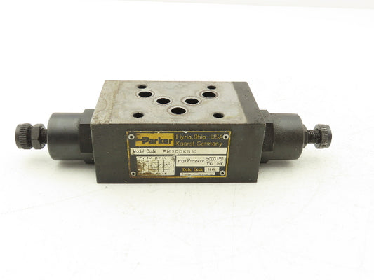 Parker FM3DDKN50 Hydraulic Flow Control Throttle Check Valve 5000 PSI