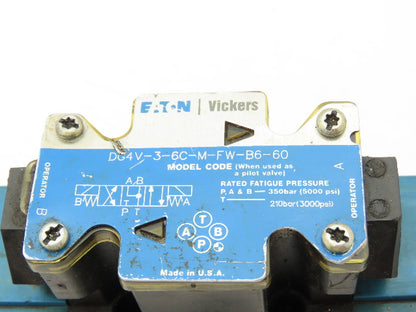 Vickers DG4V-3-6C-M-FW-B6-60 Directional Solenoid Valve 120V DG5S-8-2CTM-WB-20