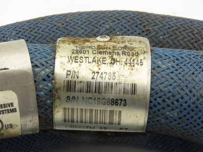 Nordson 274795 Hot Melt Adhesive Glue Dispenser Hose 12' Length 1500psi 240V