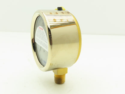 Wika 9310681 Liquid Filled Brass Pressure Gauge 0-30PSI 1/4"NPT