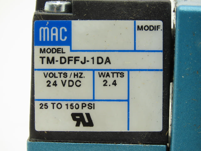Mac 82A-EC-000-TM Pneumatic Solenoid Valve 4/3 Double Acting 150PSI 24VDC Coil