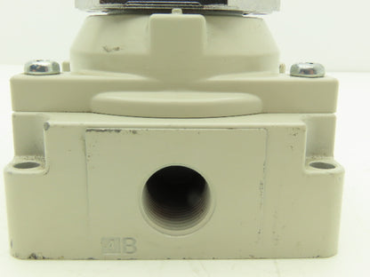SMC VH410-N04-L Rotary Hand Lever Pneumatic Air Control Valve 3 Pos 1/2" NPT