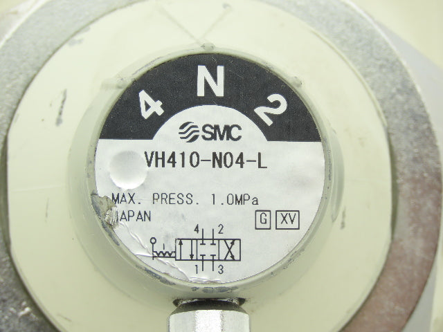 SMC VH410-N04-L Rotary Hand Lever Pneumatic Air Control Valve 3 Pos 1/2" NPT